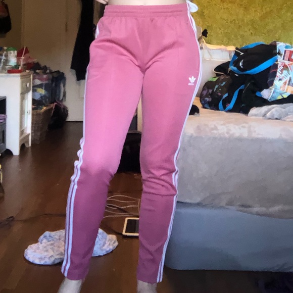 NWT Adidas Mauve SST Track Pants Joggers - Picture 2 of 3